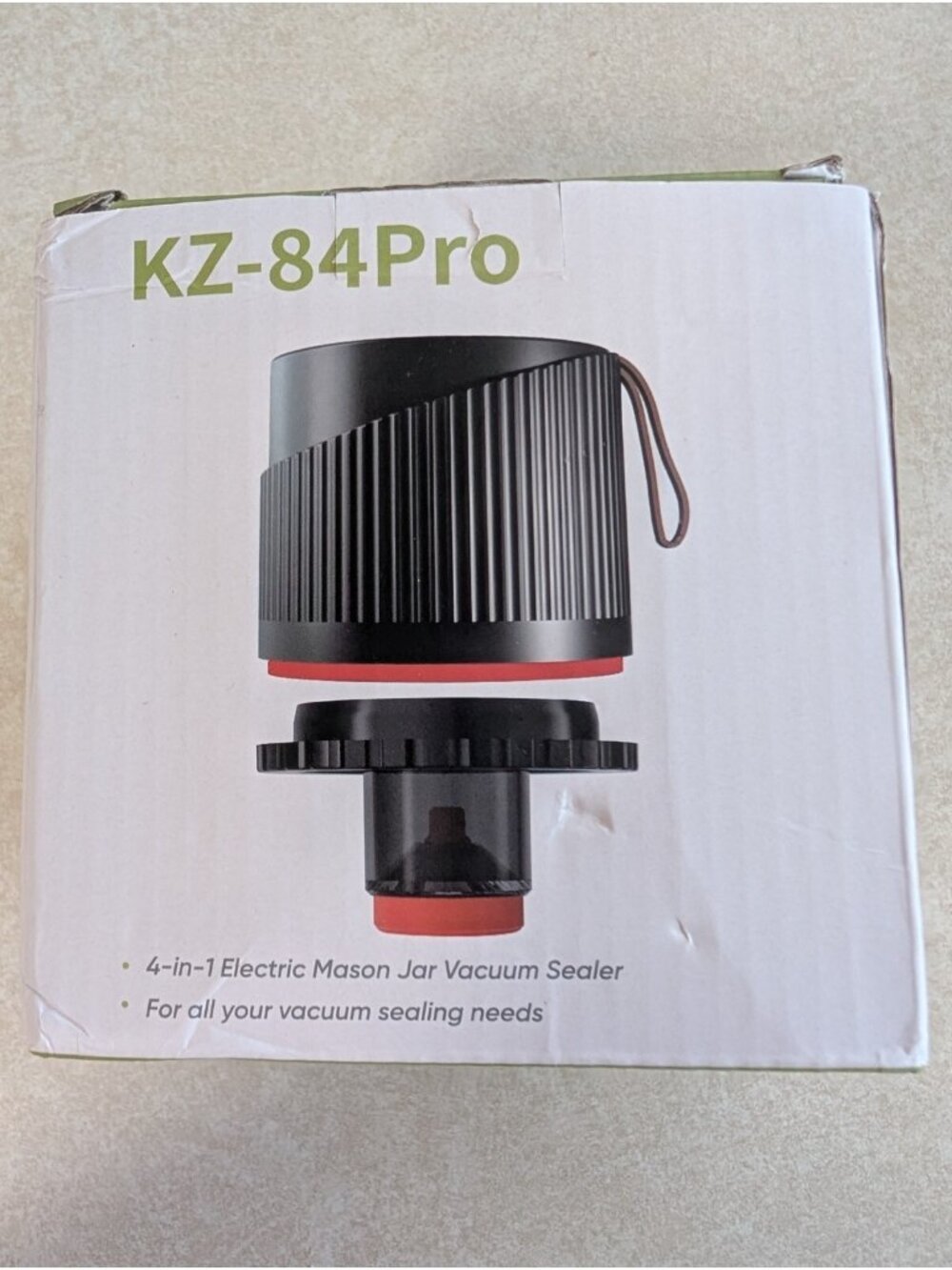 KZ-84Pro Electric Mason Jar Vacuum Sealer – Airtight Food Storage for Mason Jars